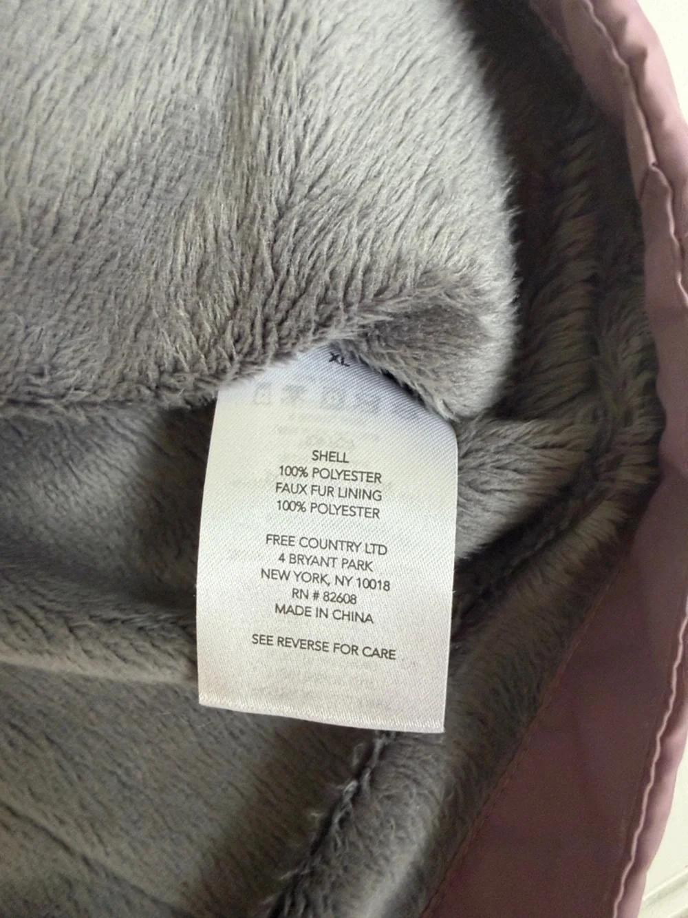 Free Country Mauve Hooded Bomber Jacket - Picture 4 of 6